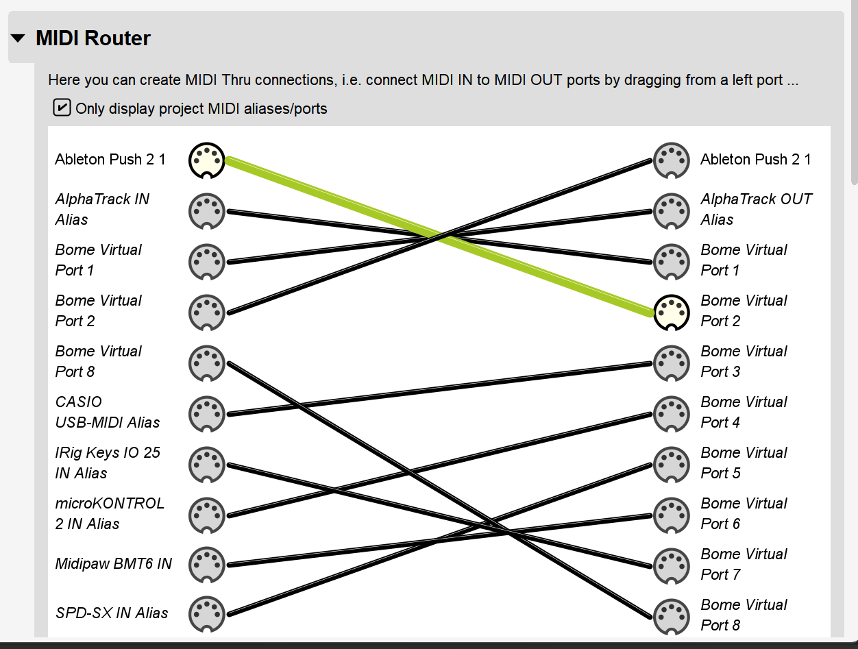Ableton Live 12 Basic Routing for Push 2 does not work - Bome Forum