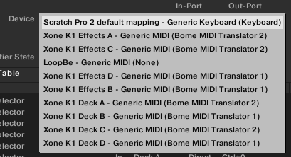Image B - Traktor MIDI Out to Bome Midi Virtual Ports (1 and 2)